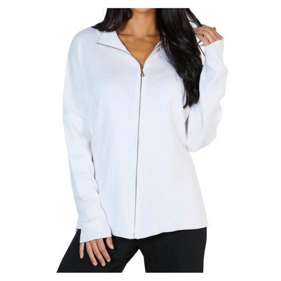 NEW ANGEL APPAREL zip up poncho in chalk - Picture 1 of 1